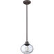 Trilogy 1 Light 8 inch Old Bronze Mini Pendant Ceiling Light