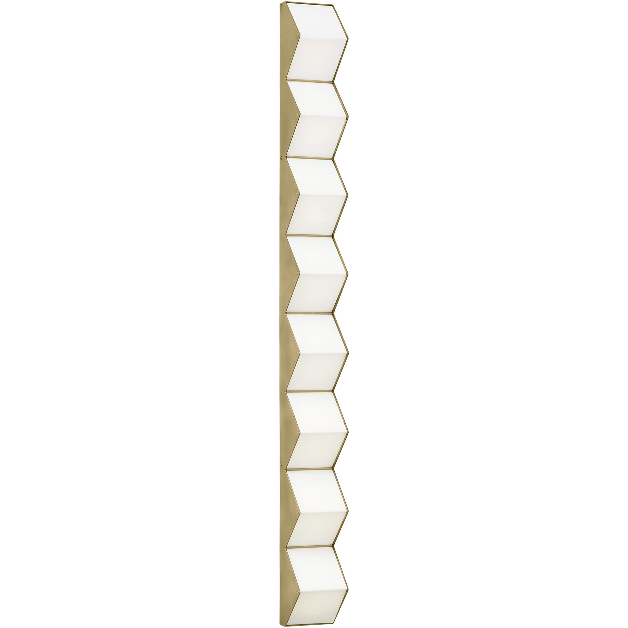 Clodagh Zig Zag Wall Sconce Wall Light in Natural Brass