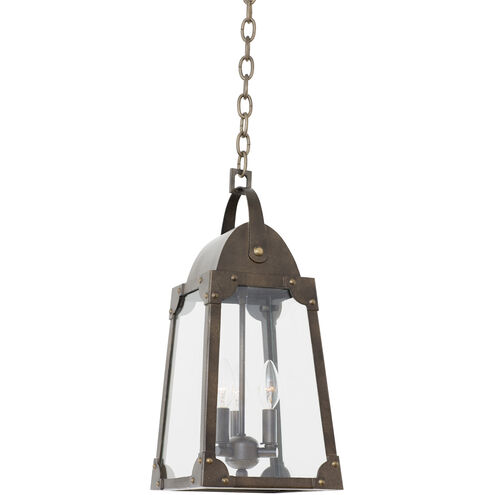 Arlington 3 Light 9 inch Aged Bronze Pendant Ceiling Light