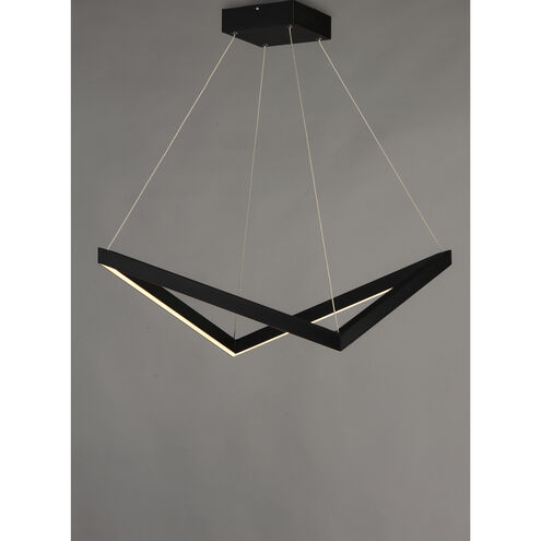 Stealth LED 21.25 inch Black Single Pendant Ceiling Light