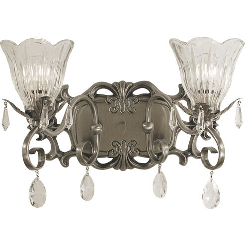 Liebestraum 2 Light 15 inch Mahogany Bronze Sconce Wall Light