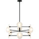 Monument 12 Light 42 inch Matte Black Pendant Ceiling Light