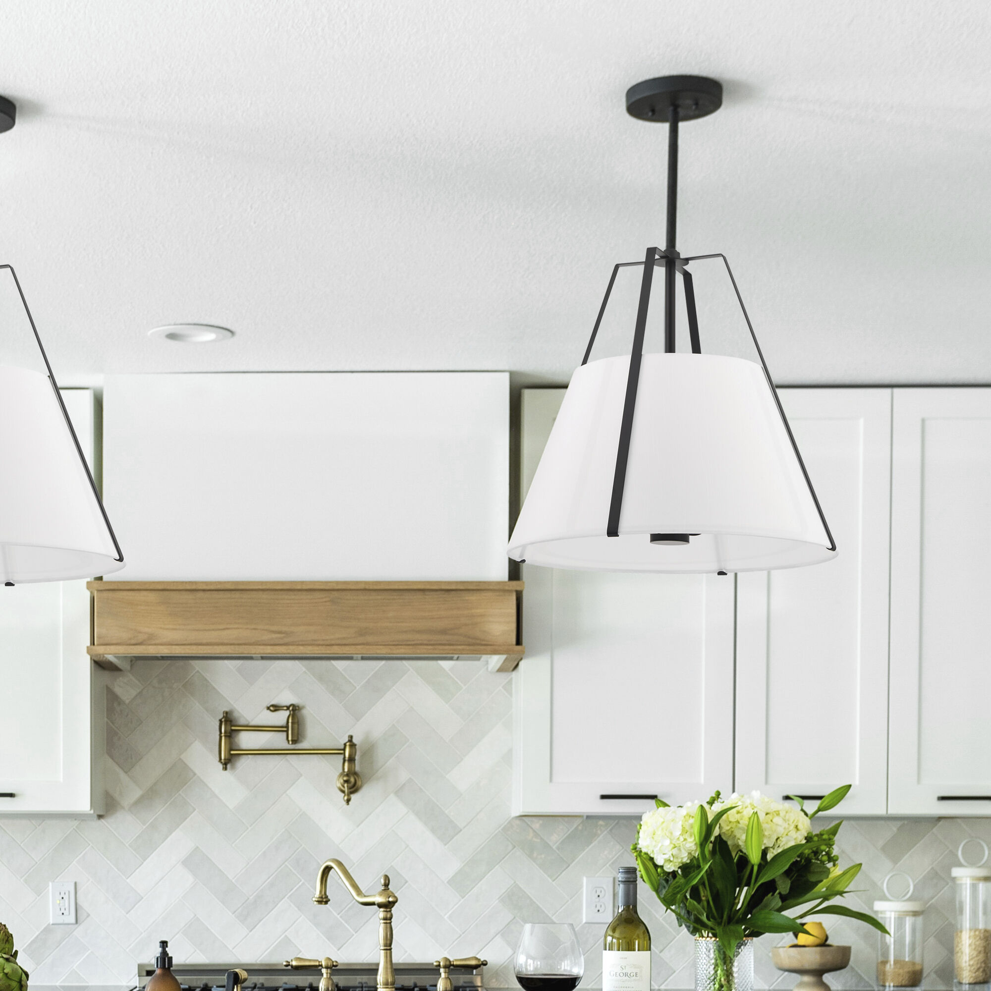 Stevens 4 Light 20 inch Black Pendant Ceiling Light