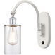 Ballston Clymer 1 Light 5 inch White and Polished Chrome Sconce Wall Light