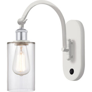 Ballston Clymer LED 5.3 inch White and Polished Chrome Sconce Wall Light in Clear Glass