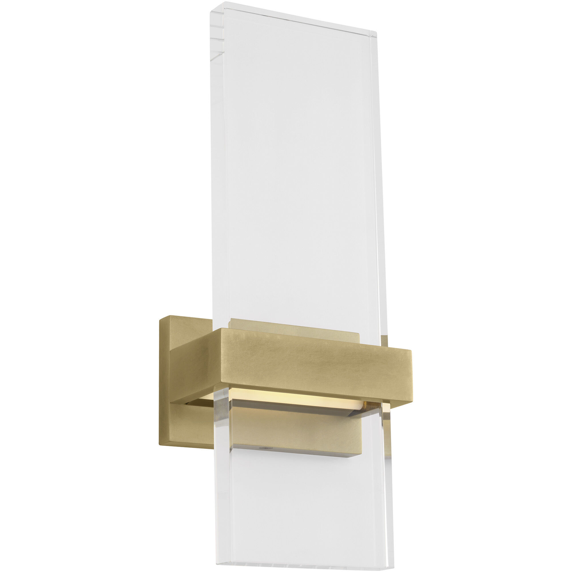 Sean Lavin Flyta LED 3.3 inch Natural Brass ADA Wall Sconce Wall Light in Clear Glass