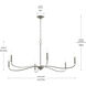 Ilia 6 Light 42.25 inch Brushed Nickel Chandelier Ceiling Light