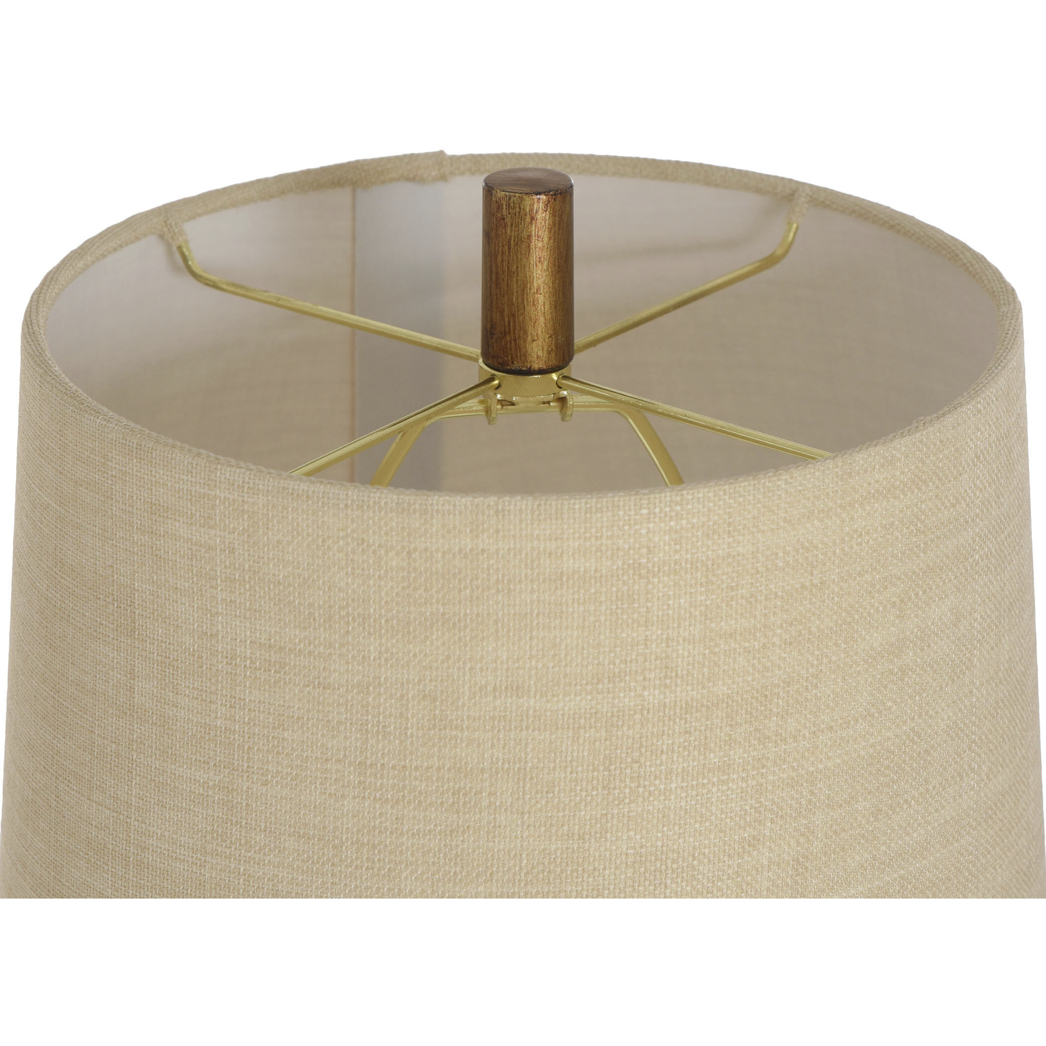 Signature 34 inch 150 watt Clear and Gold Table Lamp Portable Light
