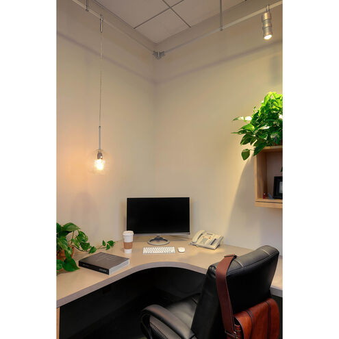 Bobo 3 LED 8.5 inch Matte Chrome Pendant Ceiling Light in Clear Glass