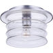 Canon 1 Light 11.38 inch Satin Aluminum Outdoor Flushmount