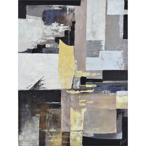 Andrei Multicolor Texture and Collage Paper Canvas Art