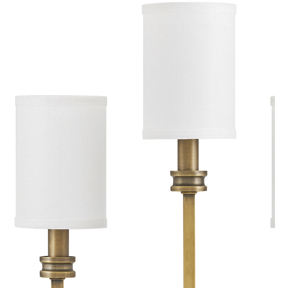 Moore 3 Light 15 inch Heritage Brass Interior Wall Mount Wall Light