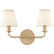 Hoyle 2 Light 16 inch Brushed Gold Vanity Light Wall Light