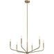 Madden 6 Light Champagne Bronze Chandelier Ceiling Light, 1 Tier Medium