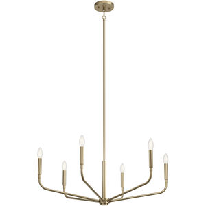 Madden 6 Light Champagne Bronze Chandelier Ceiling Light, 1 Tier Medium