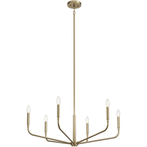 Madden 6 Light Champagne Bronze Chandelier Ceiling Light, 1 Tier Medium
