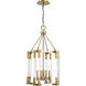 Prima Vista LED 15.38 inch Aged Antique Brass Pendant Ceiling Light