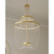 Mademoiselle LED 27.25 inch Contemporary Gold Leaf and Contemporary Gold Chandelier Ceiling Light, Grande