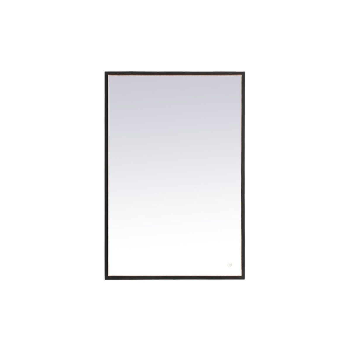 Pier 30 X 27 inch Black LED Mirror