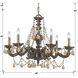 Paris Market 6 Light 28 inch Venetian Bronze Chandelier Ceiling Light in Golden Teak Swarovski