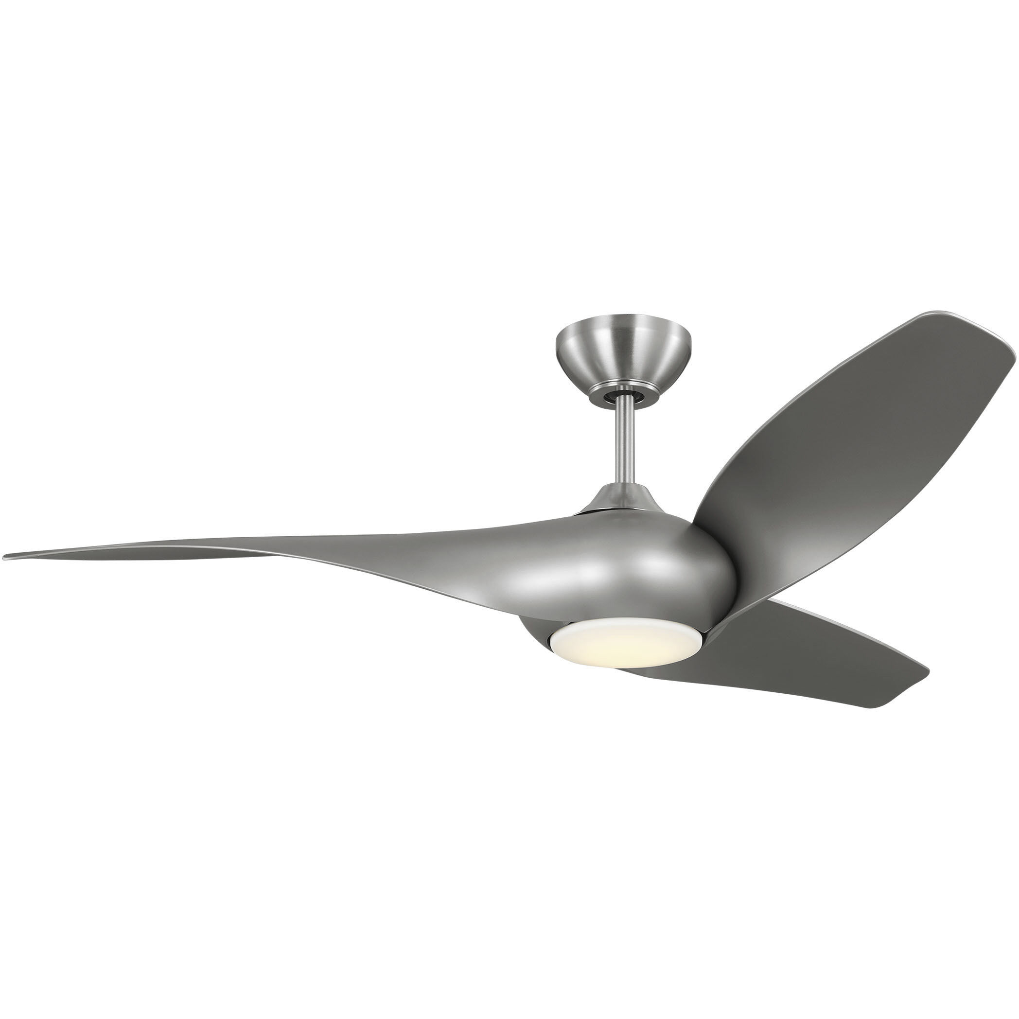 Topan 52 inch Brushed Steel with Silver ABS Blades Indoor/Outdoor Smart Ceiling Fan