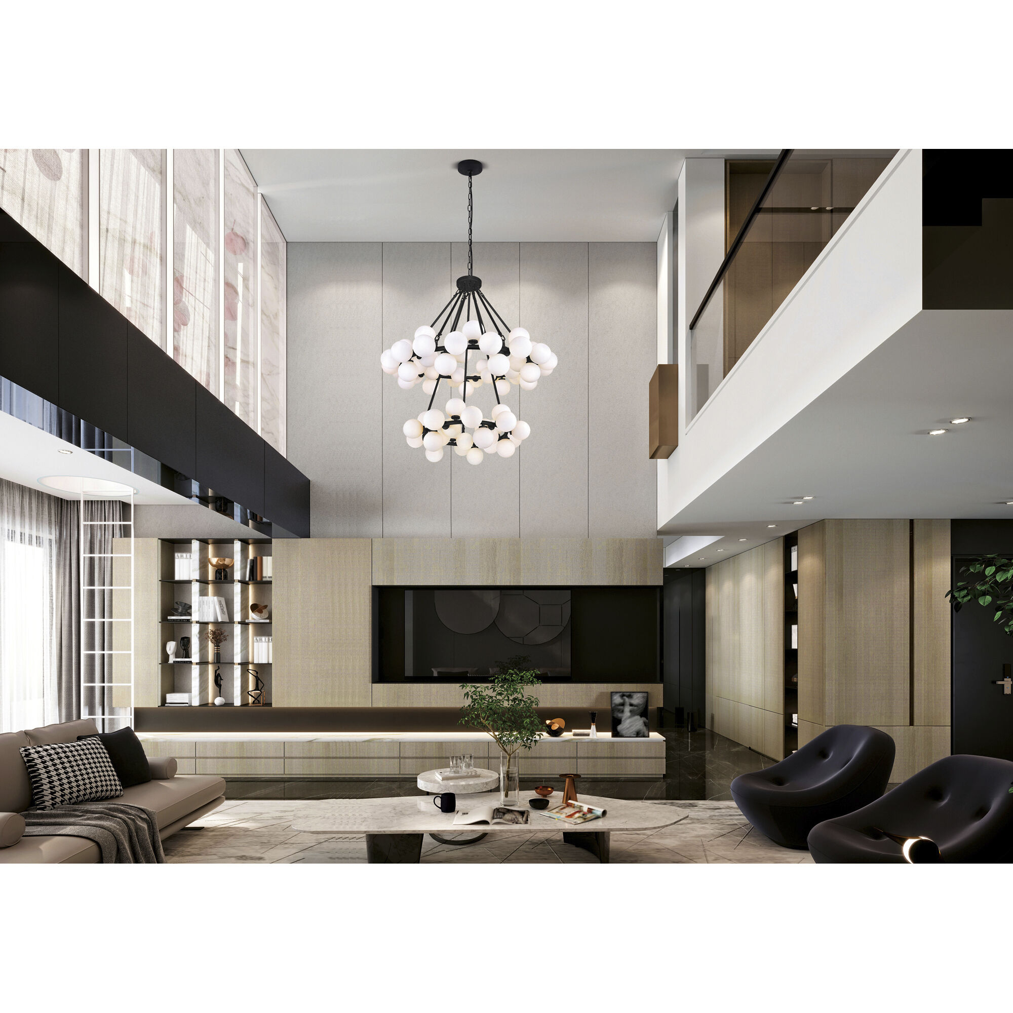 Arya 70 Light 39 inch Black Chandelier Ceiling Light