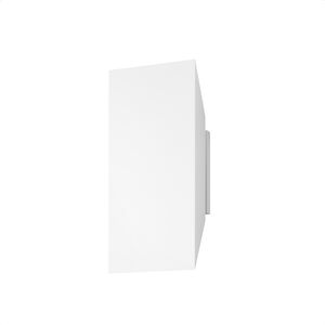 Chamfer LED 11 inch Textured White Indoor-Outdoor Sconce, Inside-Out