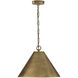 Casa 1 Light 17 inch Oxidized Brass Pendant Ceiling Light
