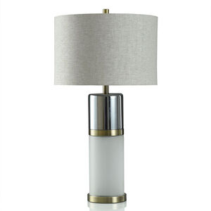 Harlum Gold 32 inch 100.00 watt Brushed Brass Table Lamp Portable Light