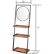 Lena 24.5 inch Black and Wood Brown Standing Shelves