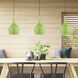 Andes 1 Light 7.75 inch Shiny Apple Green with Polished Chrome Accents Mini Pendant Ceiling Light