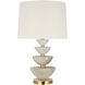 Suzanne Kasler Aubert 28.25 inch 15.00 watt Alabaster and Hand-Rubbed Antique Brass Table Lamp Portable Light