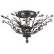Orchid 6 Light 27 inch Chrome Flush Mount Ceiling Light in Clear, Royal Cut