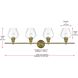 Gene 4 Light 38 inch Satin Gold Bath Sconce Wall Light