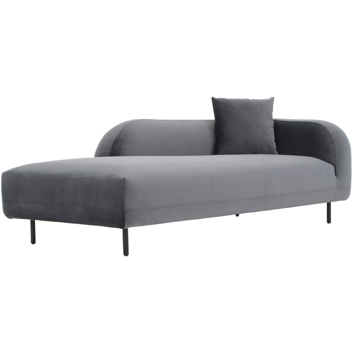 Deleuze Anthracite Chaise in Grey