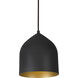 Helena 1 Light 7.88 inch Black and Gold Pendant Ceiling Light