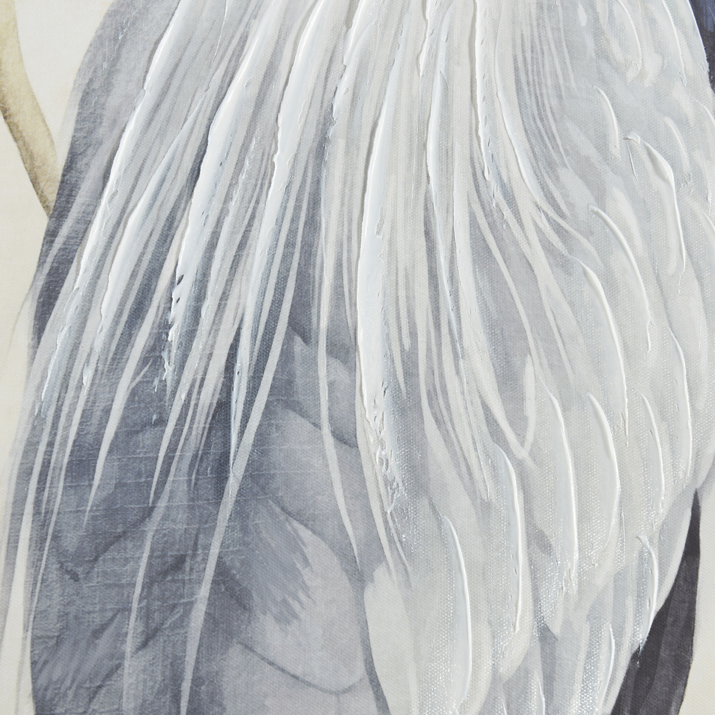 Egret Light Blue and Cream Wall Art