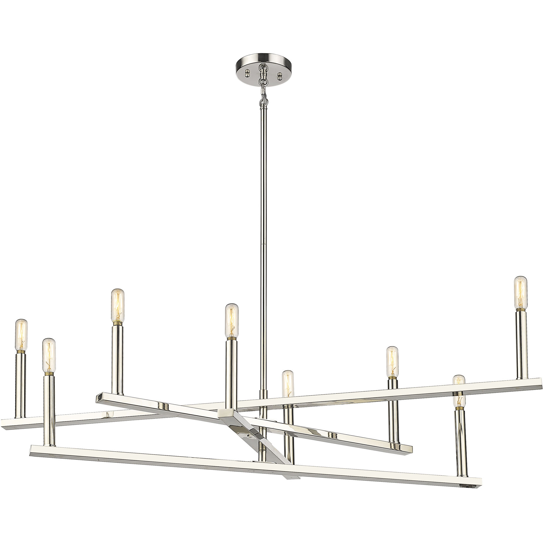 Hale 8 Light 42 inch Polished Nickel Chandelier Ceiling Light