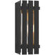 Greenwich 1 Light 10 inch Black with Satin Brass Accents Outdoor Wall Lantern