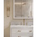 Verona 36 X 34 inch Acrylic White/Natural/White/Champagne Vanity with Undermount Sink