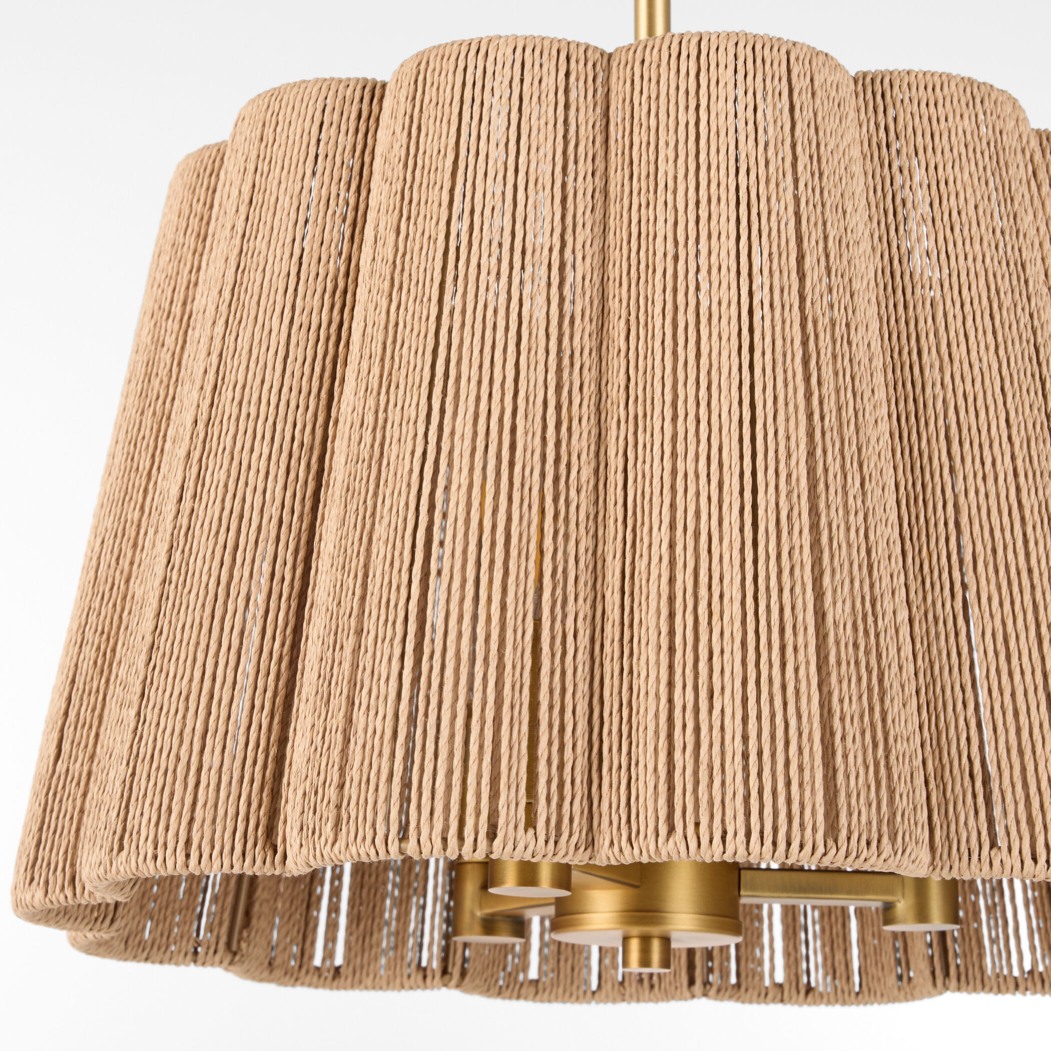 Anton 3 Light 16 inch Brushed Brass Pendant Ceiling Light