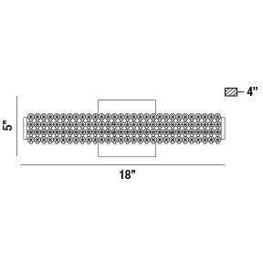 Sassi LED 18 inch Chrome Vanity Light Wall Light, Small