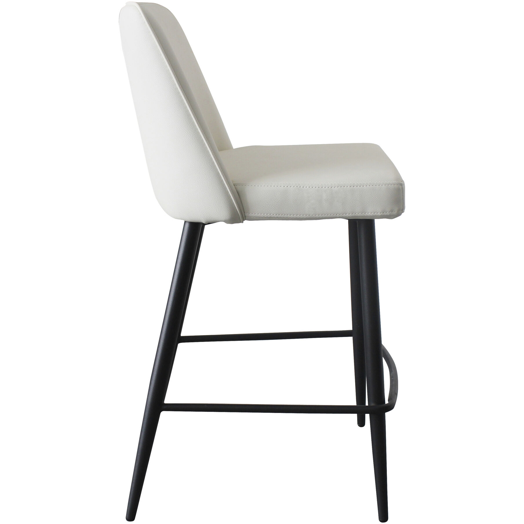Emelia 38 inch White Counter Stool