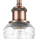 Ballston Ellery LED 5 inch Antique Copper Pendant Ceiling Light in Seedy Glass, Ballston