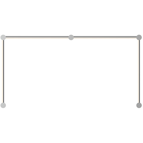 Purolinear 360 LED 49 inch Satin Chrome ADA Wall Bar Light Wall Light