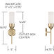 Devon 1 Light 5 inch Matte Brass Sconce Wall Light