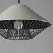 Phoenix LED 15.5 inch Gray with Black Single Pendant Ceiling Light in Gray and Black
