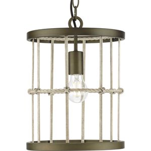 Lattimore 1 Light 10 inch Aged Brass Mini-pendant Ceiling Light, Design Series