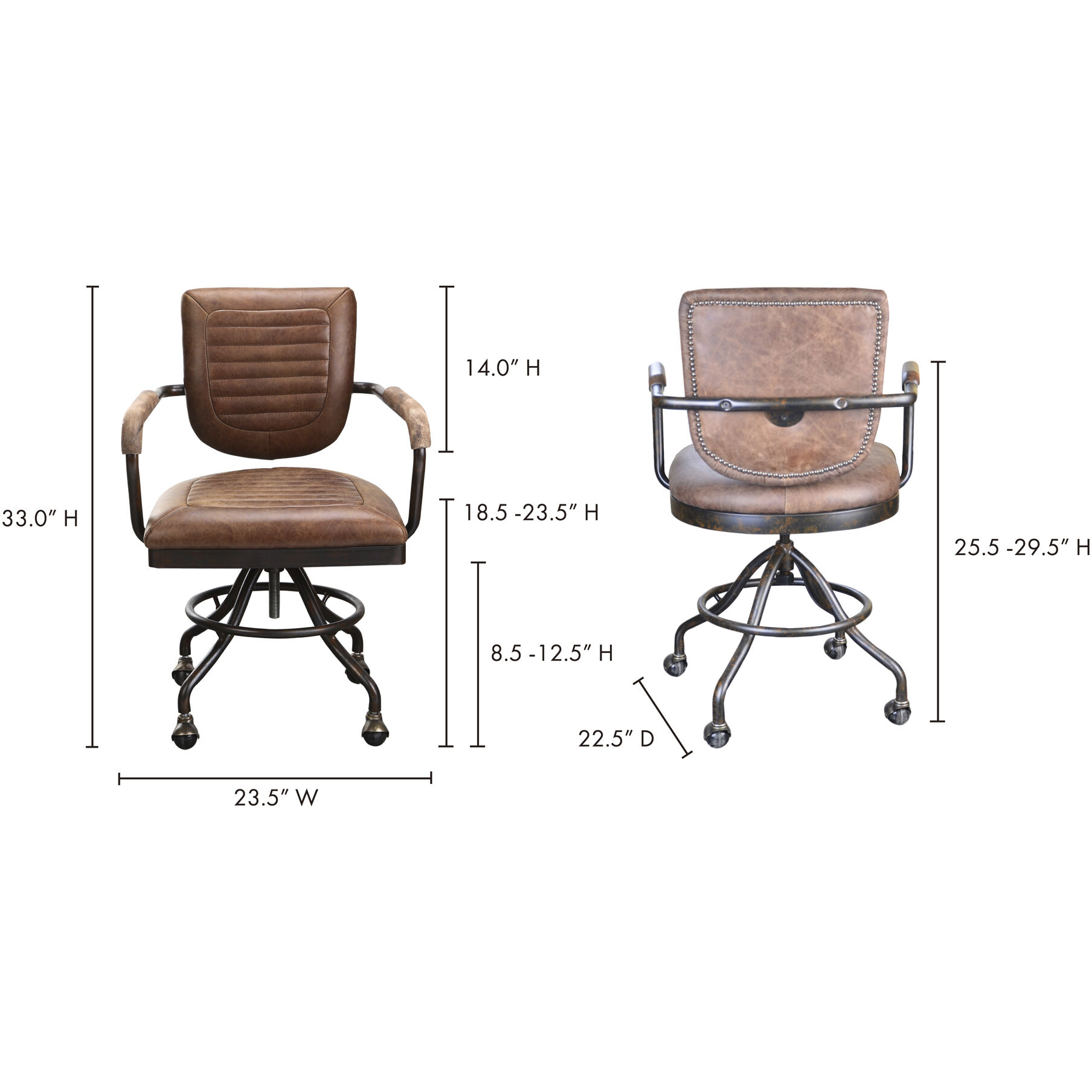 Foster Brown Swivel Desk Chair