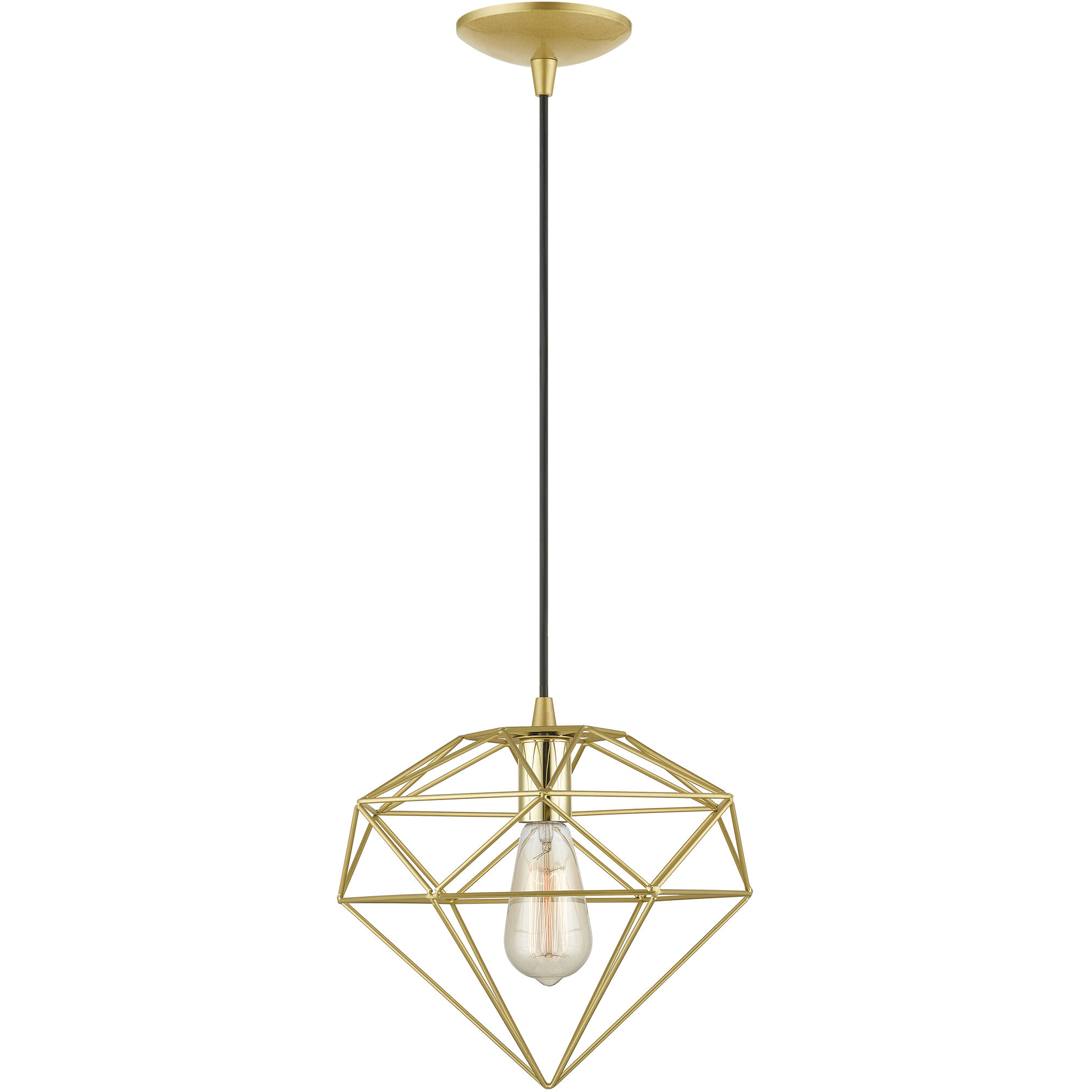 Knox 1 Light 11 inch Soft Gold with Polished Brass Accents Pendant Ceiling Light